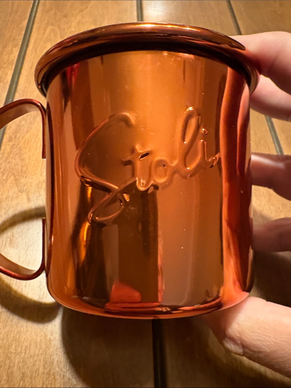 Stoli Vodka copper Moscow mule mug